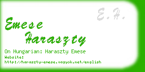 emese haraszty business card